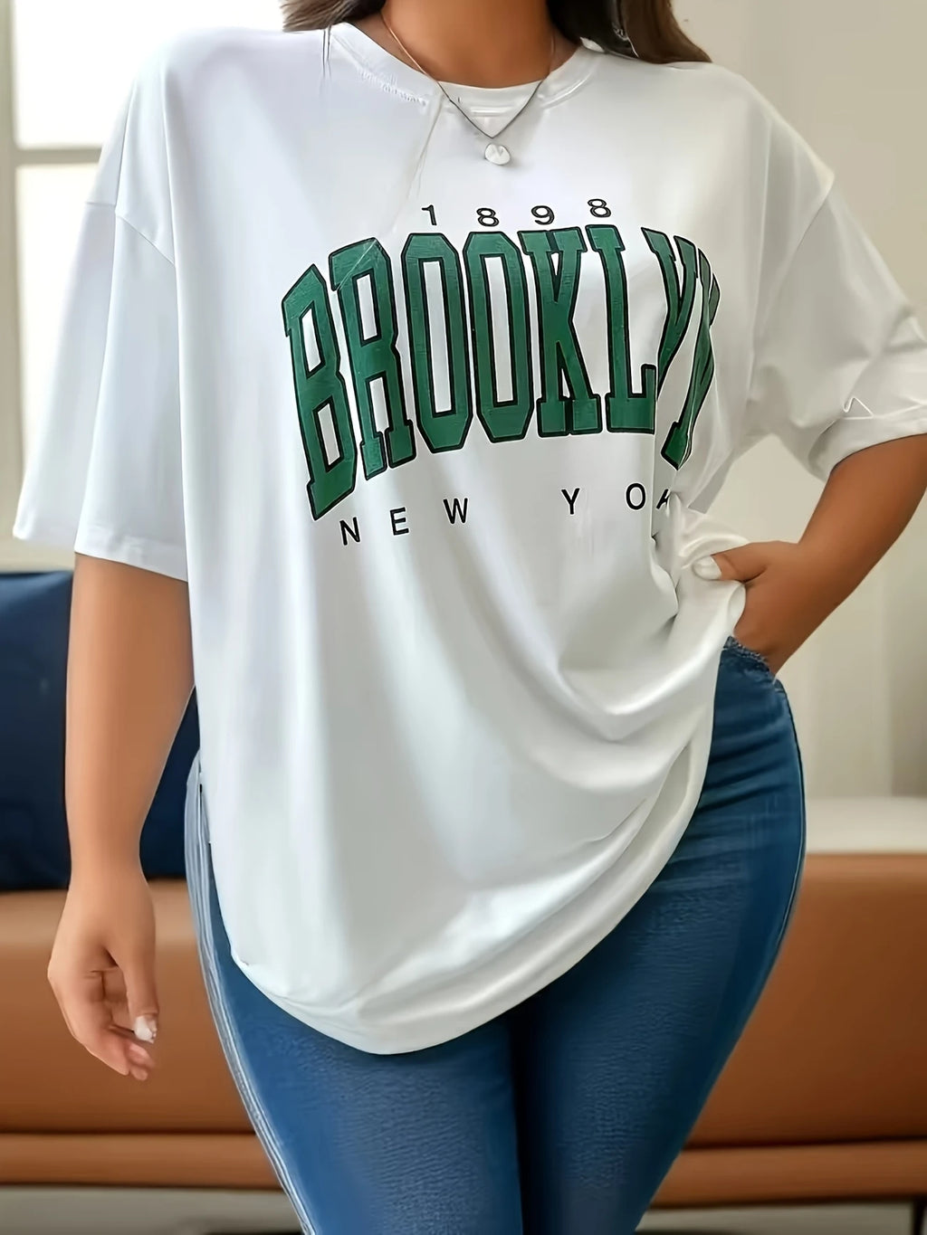Women Brooklyn Streets Oversized Tee