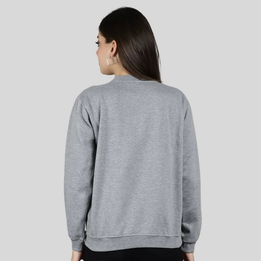 Womens Timeless Grey Pullover Sweatshirt