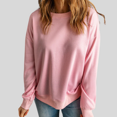 Womens Cozy Pink Fleece Sweatshirt