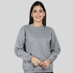 Womens Timeless Grey Pullover Sweatshirt