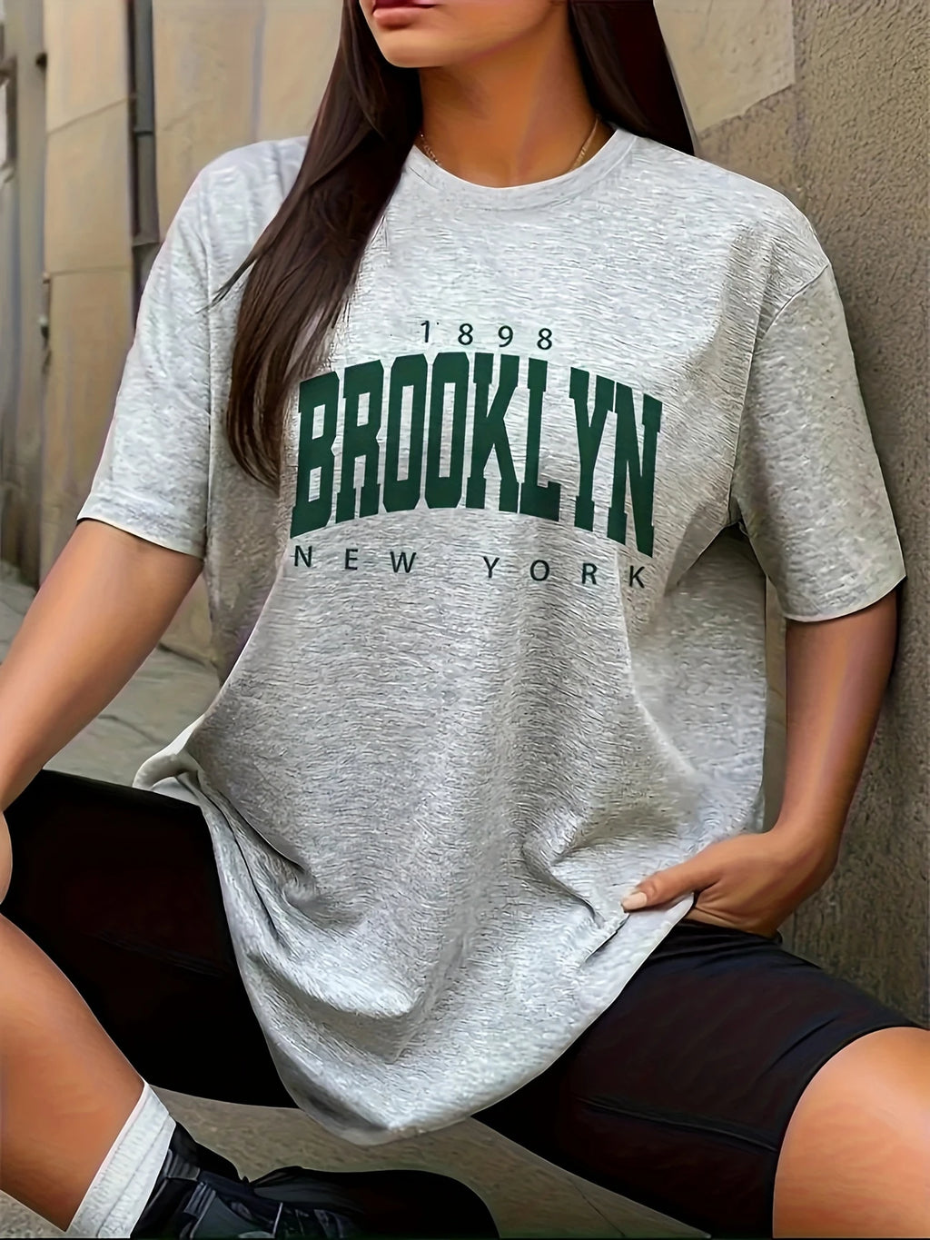 Women Brooklyn Streets Oversized Tee