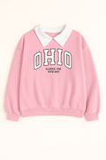 Vintage Ohio Oversized Sweatshirt – Preppy Collar Edition