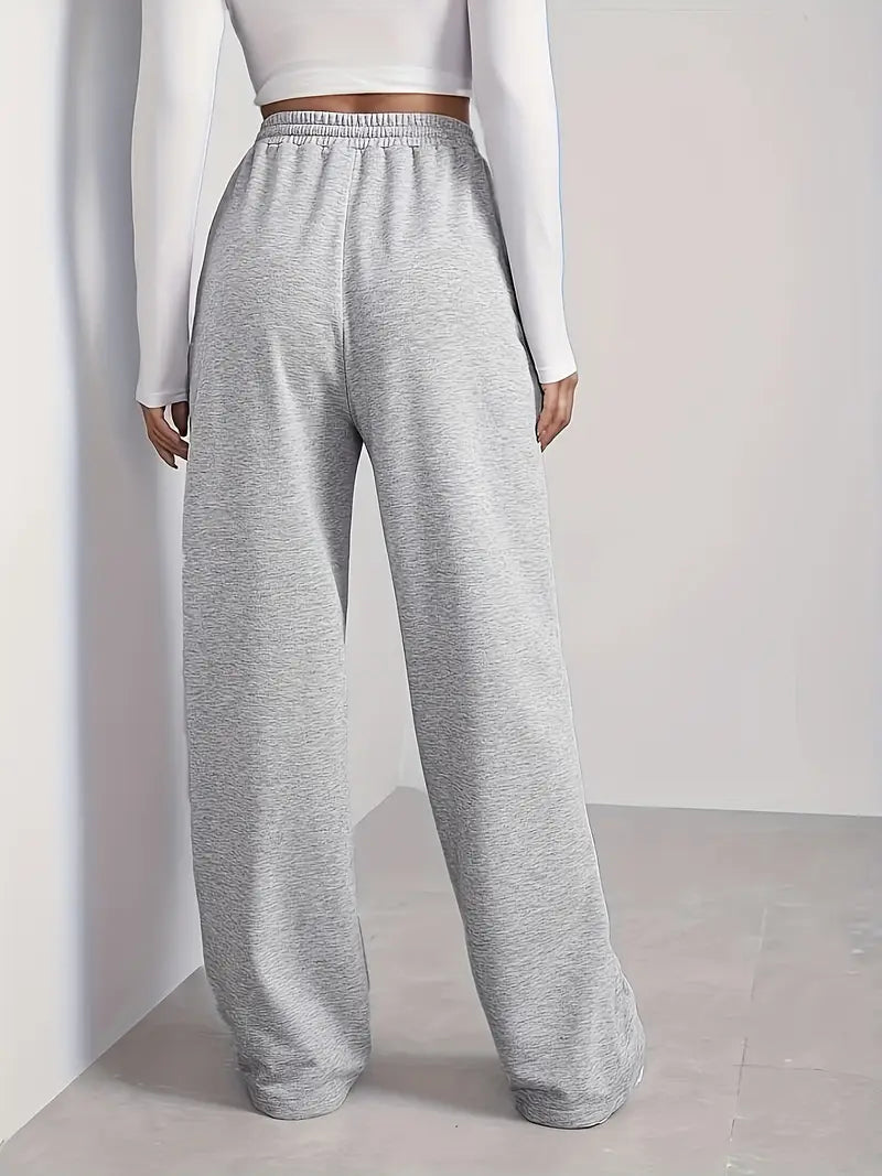 Everyday Essential Grey Wide-Leg Lounge Trousers
