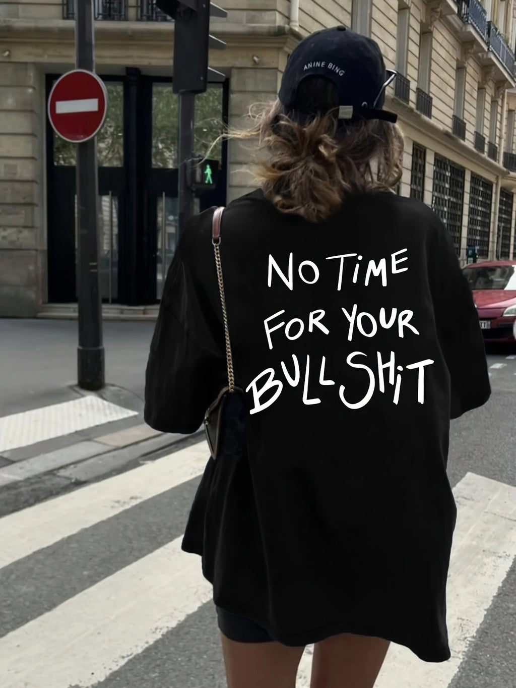 Zero Patience – No Time For Bullshit Oversized Tee