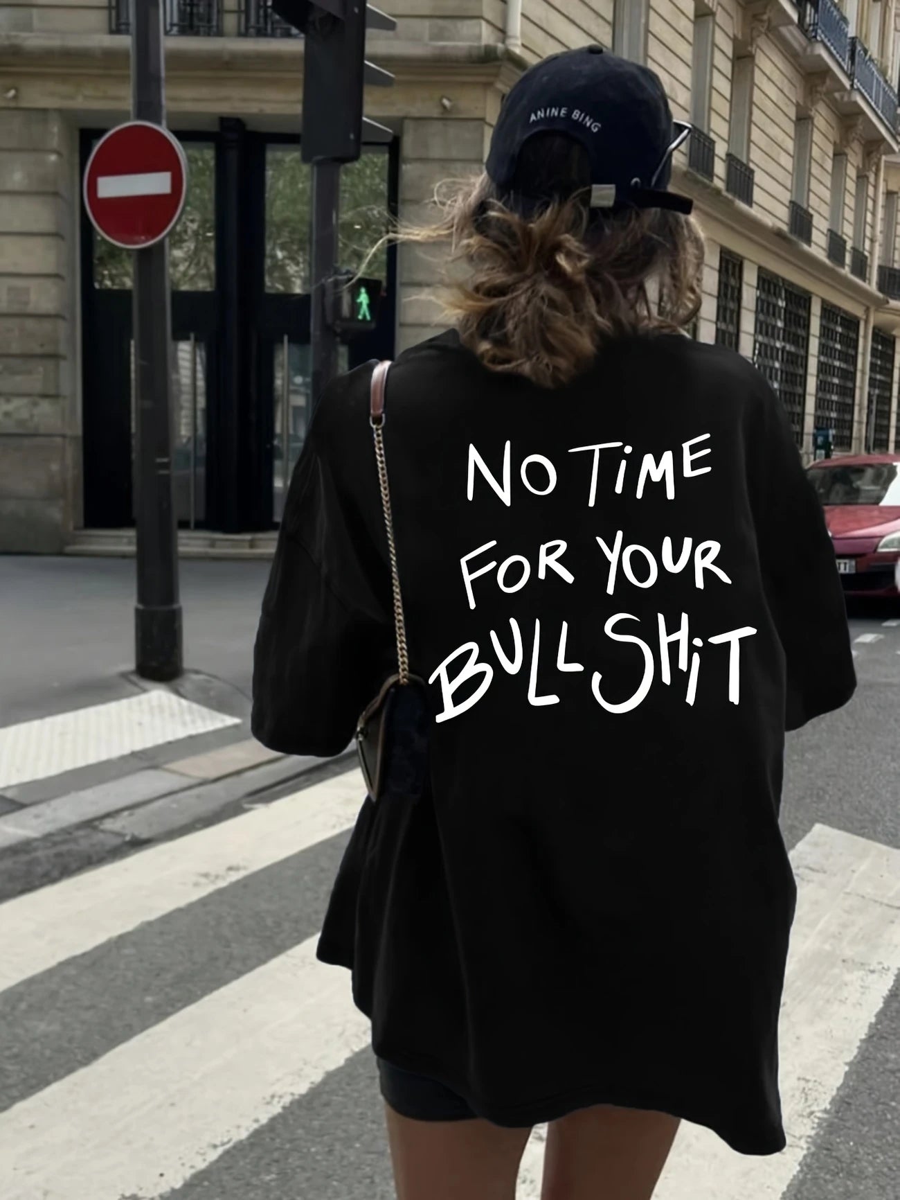 Zero Patience – No Time For Bullshit Oversized Tee
