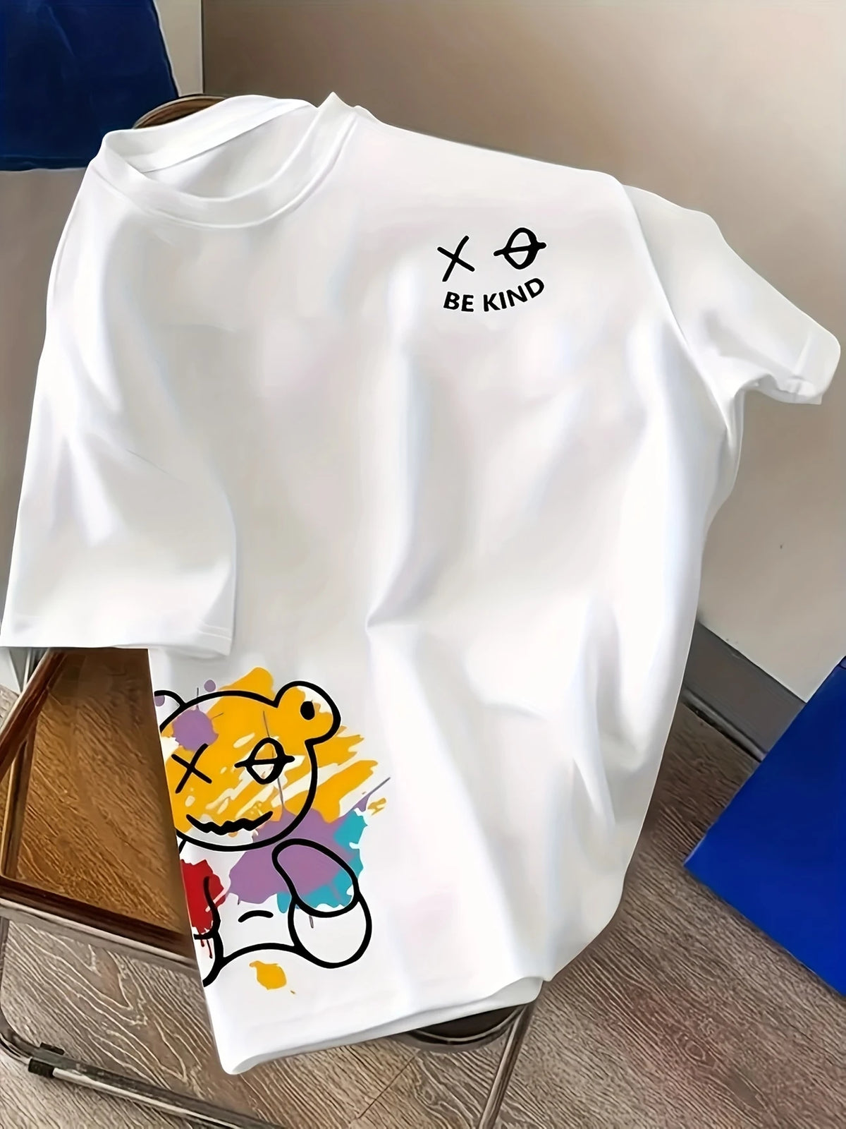 Feel-Good Fashion – “Be Kind” Bear Oversized Shirt
