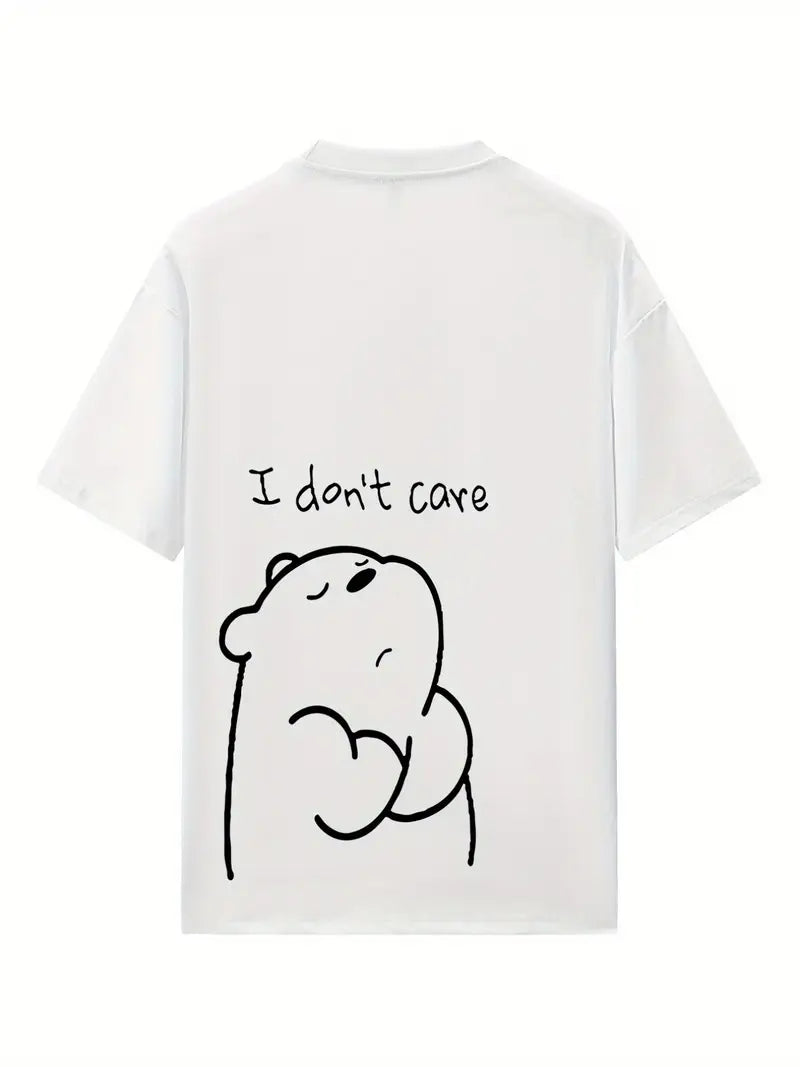 I Don’t Care Bear" Oversized Graphic T-Shirt