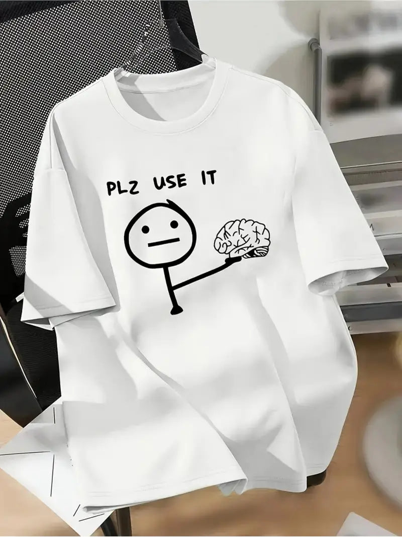 "Please Use It" Mind Over Matter T-Shirt – Oversized Fit