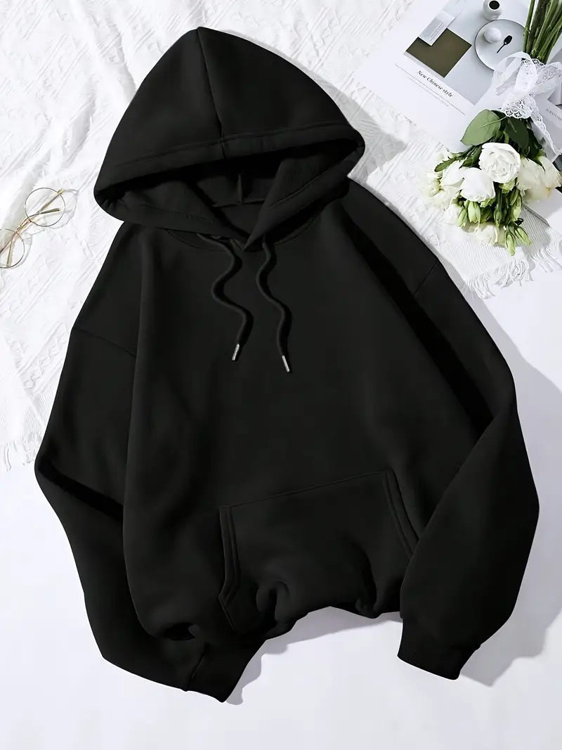 Winter Stuff Women’s Basic Fleece Hoodie - Black