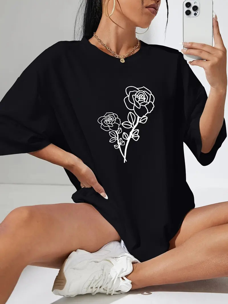 Flower Mood Oversized Tee