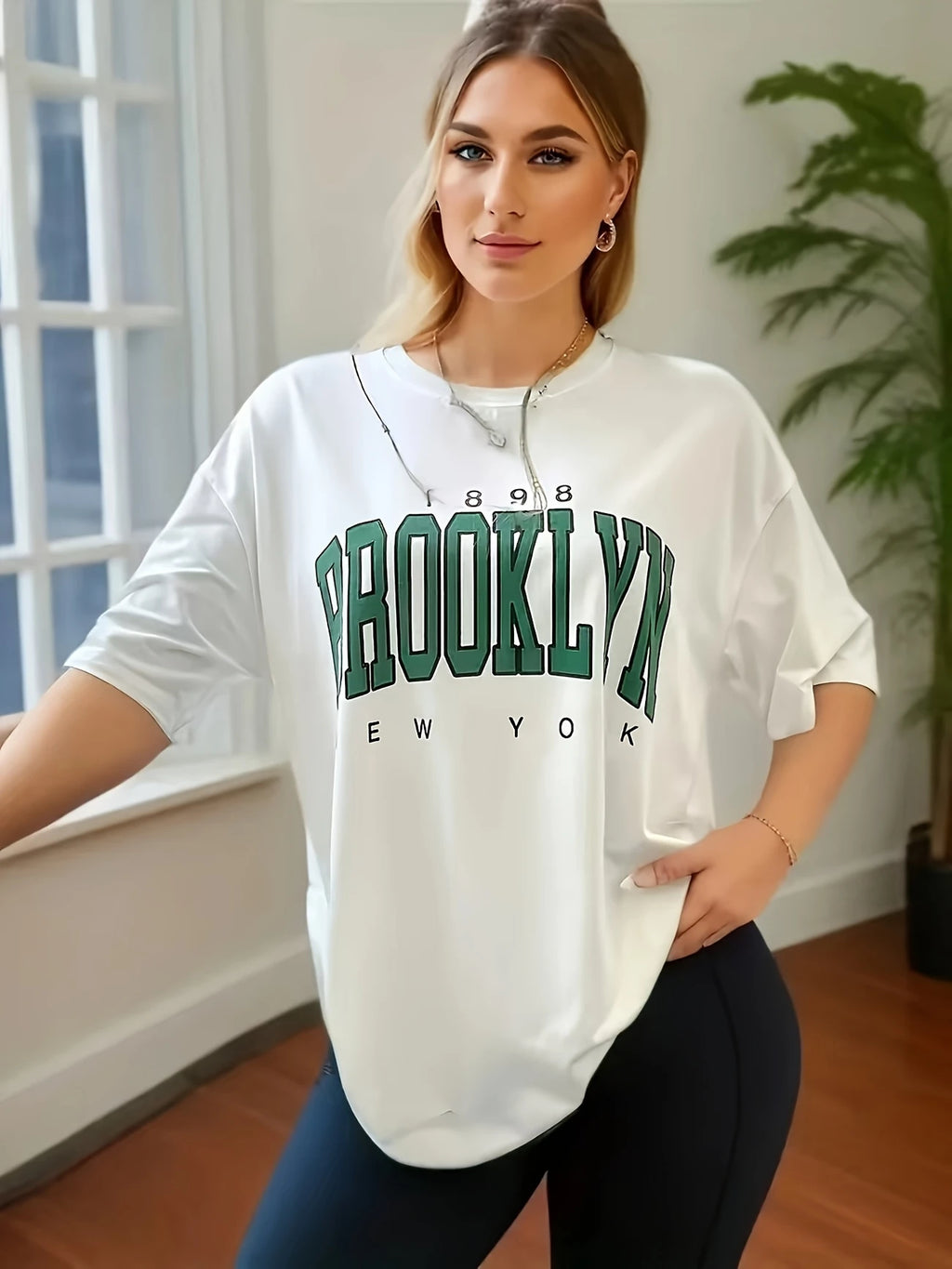 Women Brooklyn Streets Oversized Tee