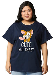 Cute. Crazy. Comfy. – Oversized Tee in Navy