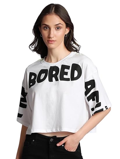 Bored AF But Make It Fashion – Women's Oversized Crop