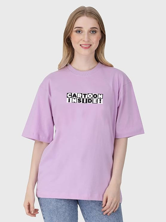 Lilac Oversized Graphic Tee