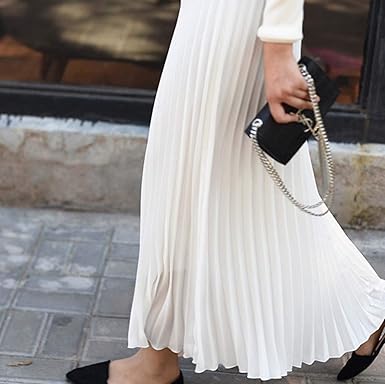 Luxury Plated Silk Maxi Skirt