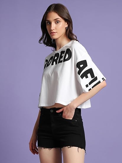 Bored AF But Make It Fashion – Women's Oversized Crop