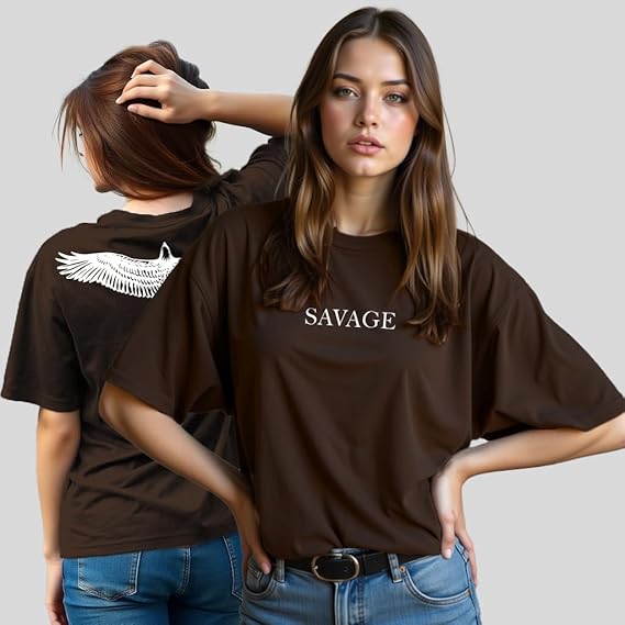 Women Savage Mode Oversized Tee