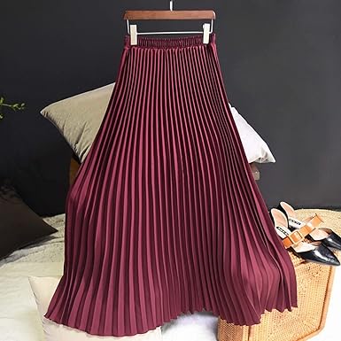 Luxury Plated Silk Maxi Skirt