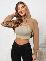 Sporty and Trendy Women's Bust Crop Hoodie