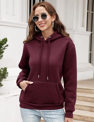 Womens Basic Maroon Export Quality Hoodie