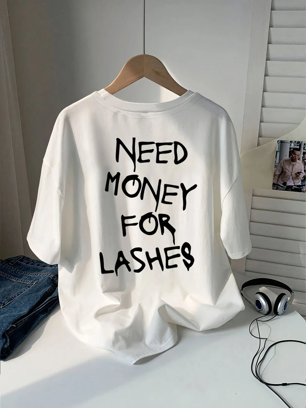 Need Money for Lashes Oversized T-Shirt