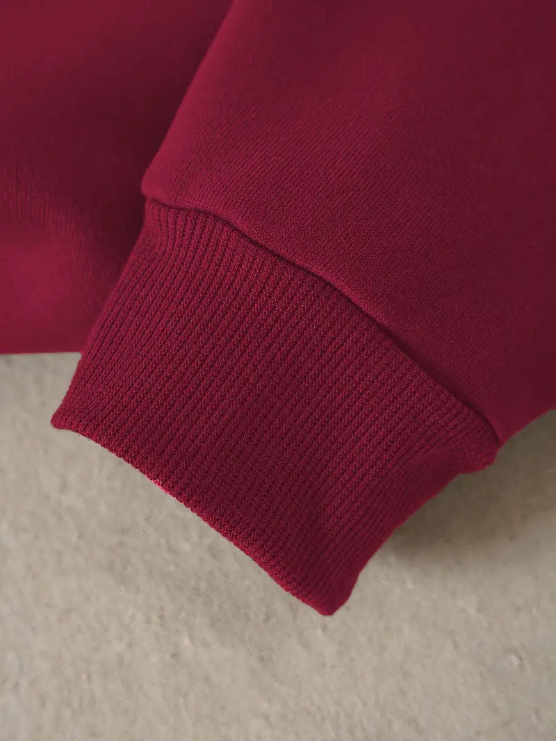Pure Comfort Basic Crewneck Sweatshirt - Maroon