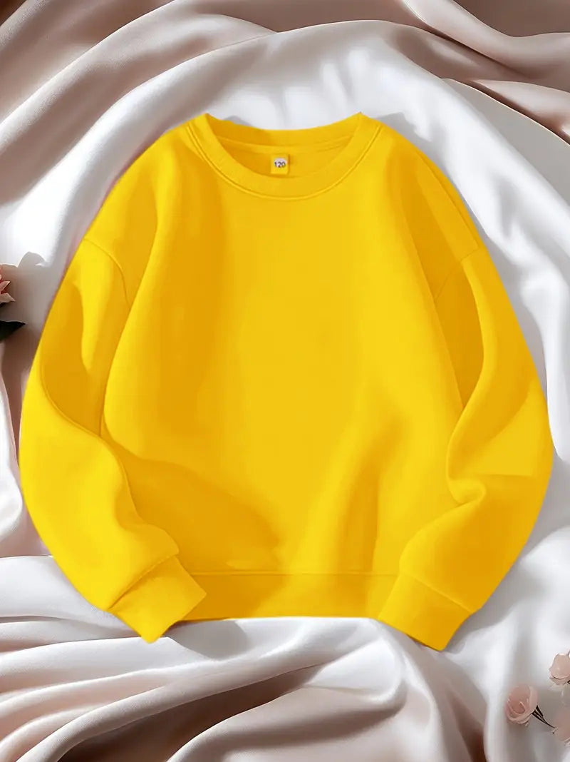 Cozy Core Basic Sweatshirt - Yellow