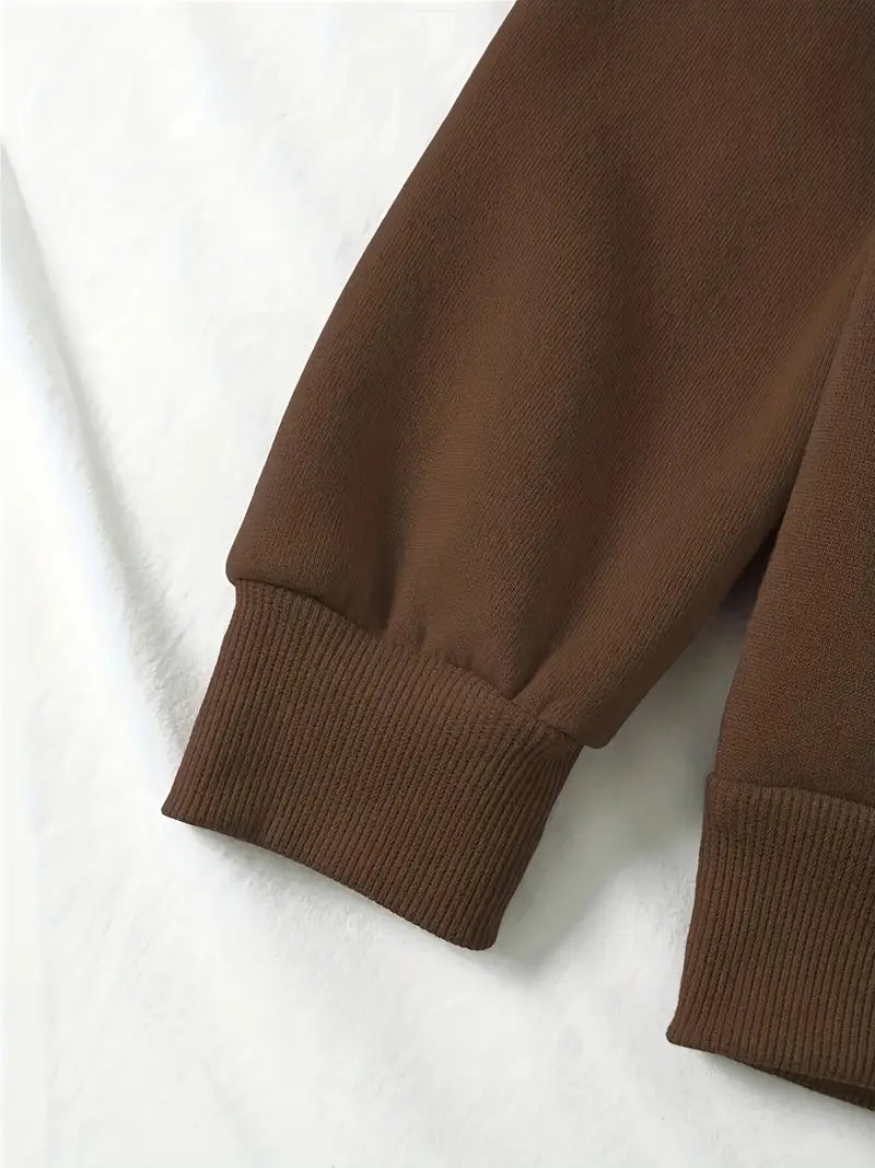 Cozy Core Basic Sweatshirt - Dark Brown