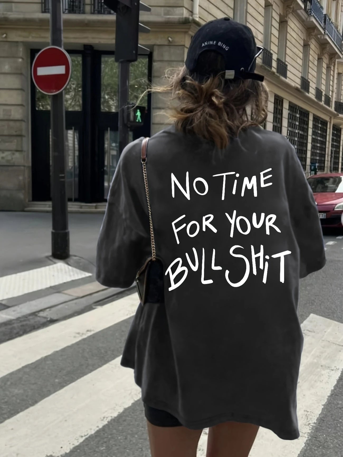 Zero Patience – No Time For Bullshit Oversized Tee