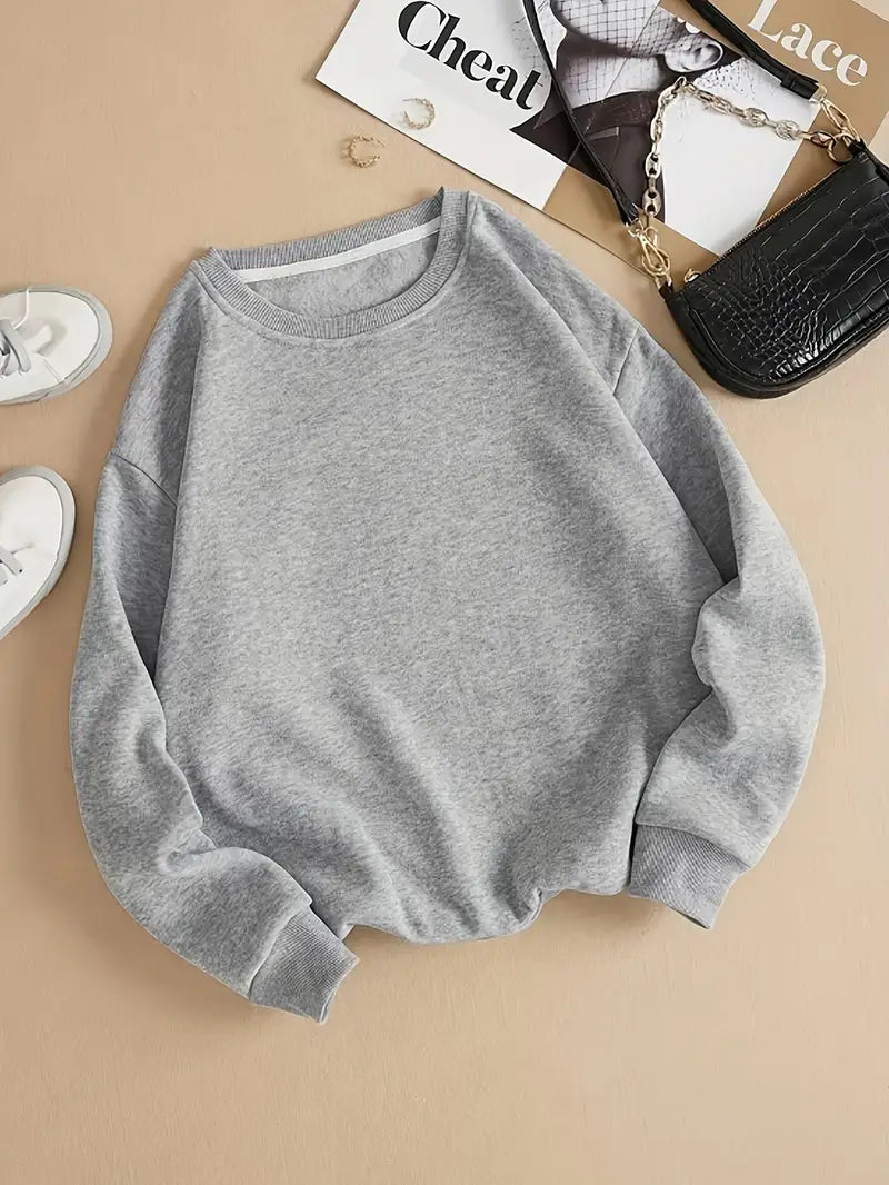 Cozy Core Basic Sweatshirt - Grey