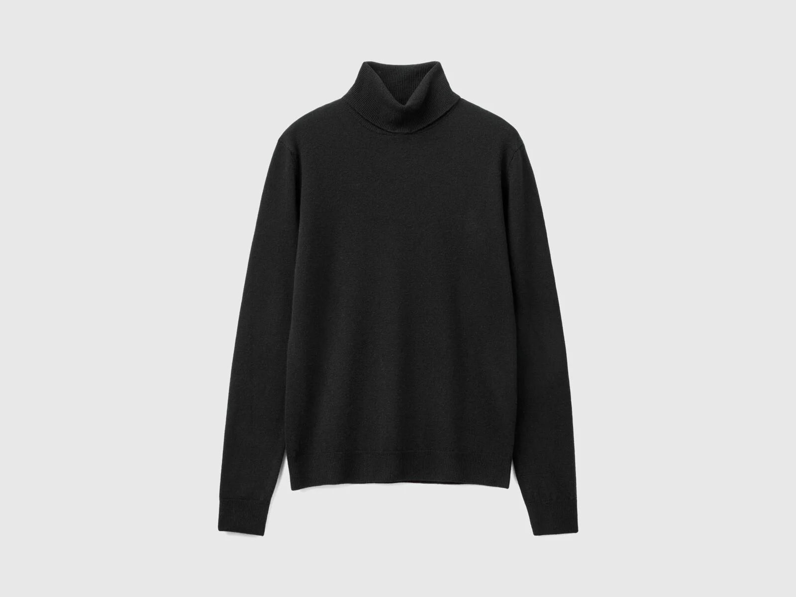 Perfect Comfort Black Ribbed Long Sleeve Turtleneck Top