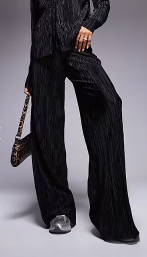 LUXURY PLEATED SILK CORDS SET FOR WOMEN