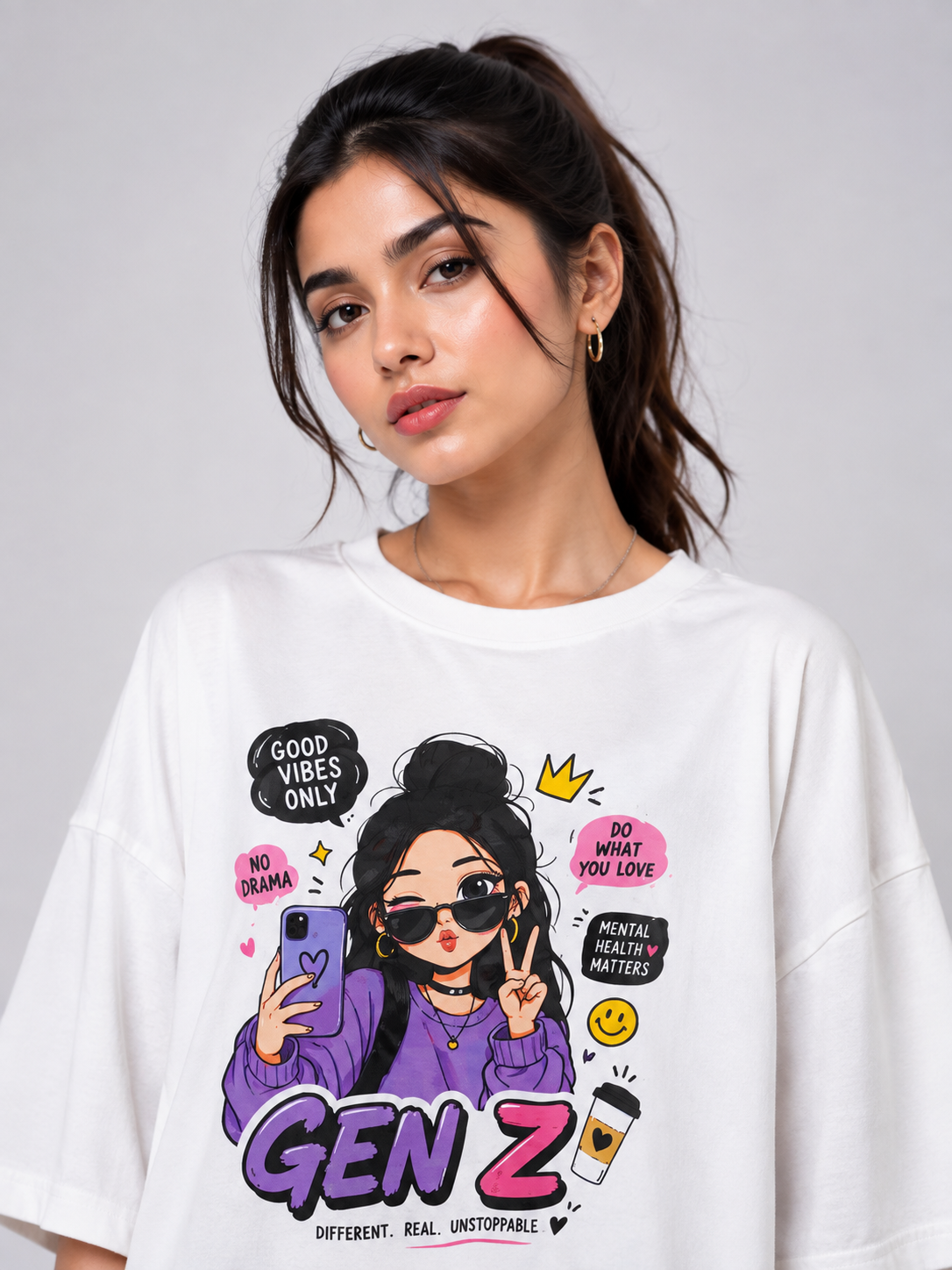 Gen Z Graphic Oversized Lounge Set – Relaxed Streetwear Fit