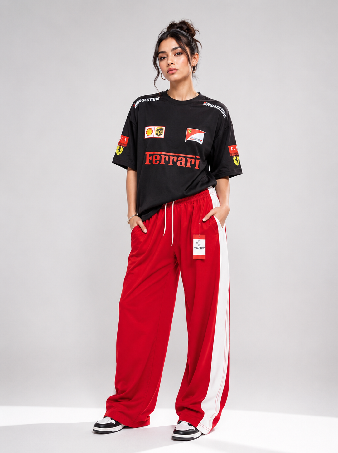 Trackstar Ferrari Oversized Streetwear Set
