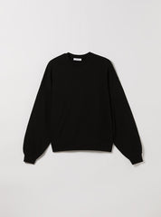 Womens Essential Black Crew Sweatshirt