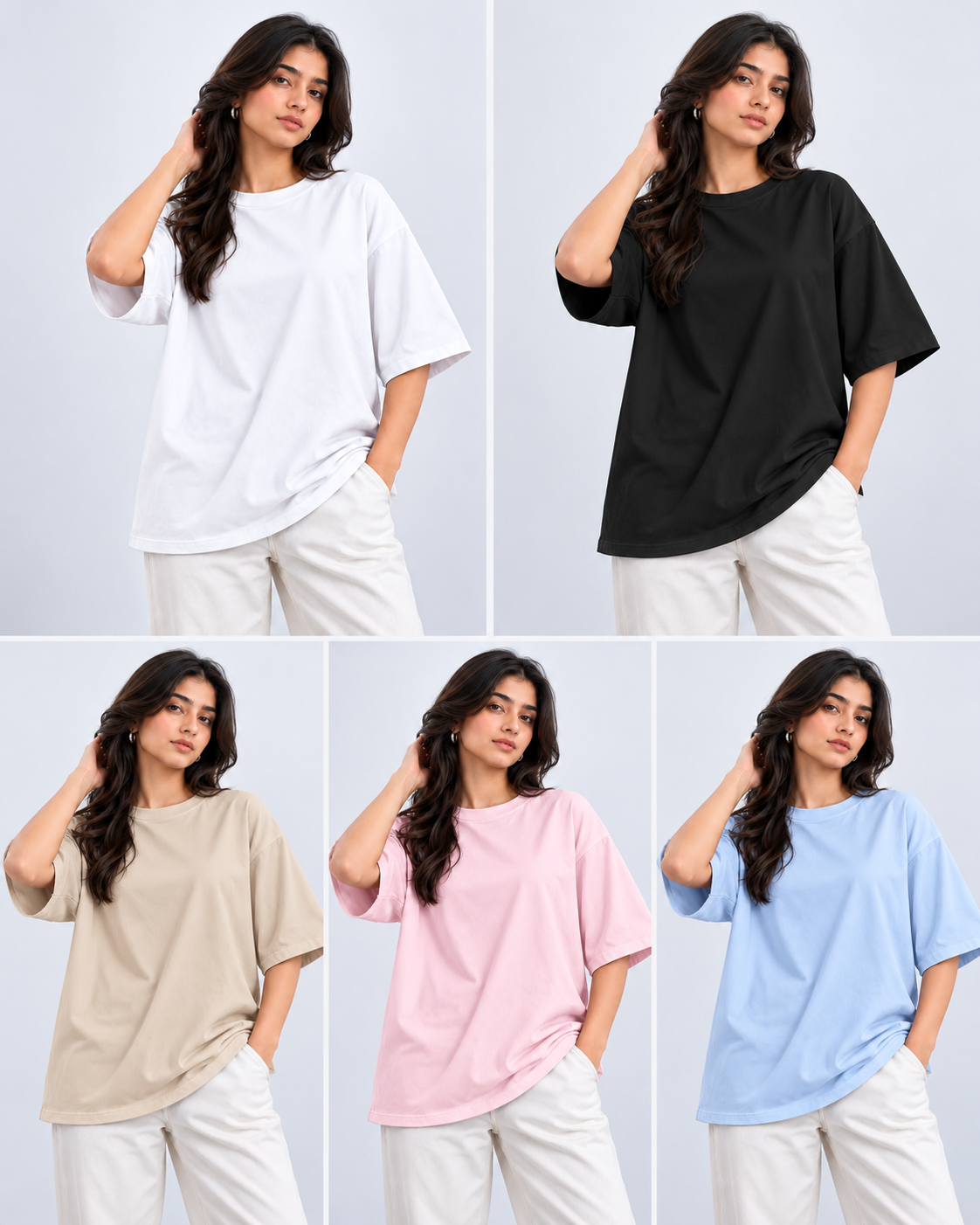 Basic Oversized Boyfriend T-Shirt for Women – Relaxed Baggy Fit