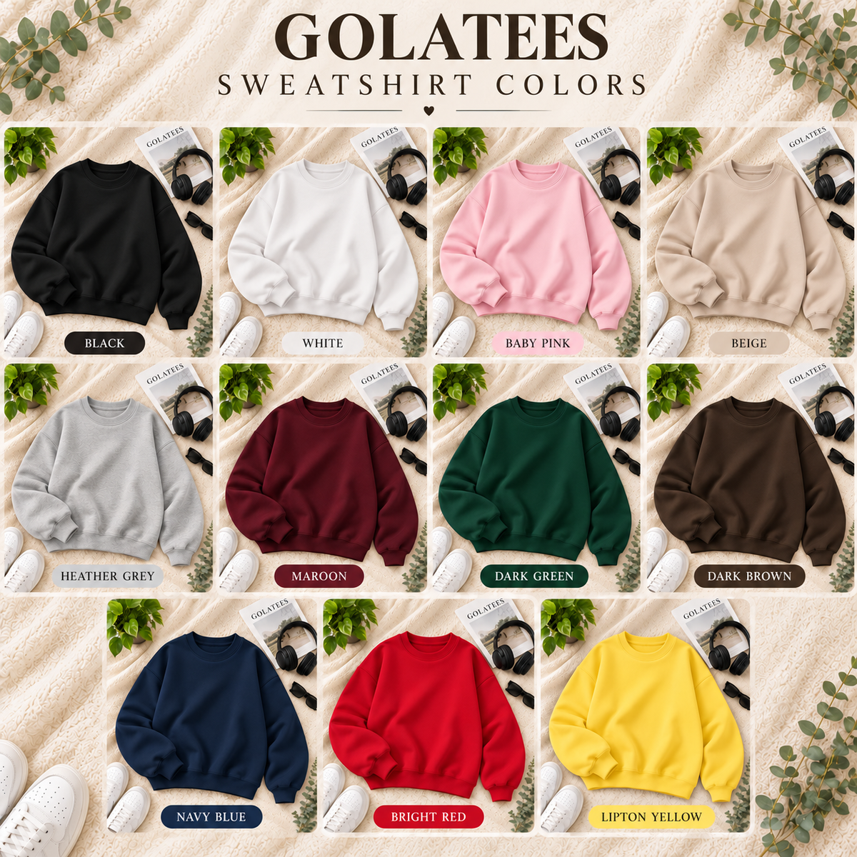Golatees Basic Crewneck Sweatshirts – Cozy Comfort