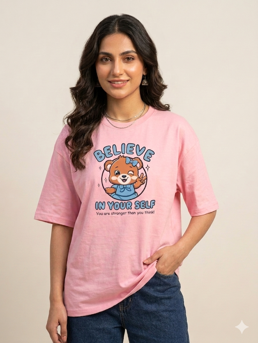 "Believe in Yourself" Oversized Tee