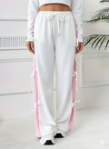 Cute Summer Wide-Leg Trousers with Side Bow Details