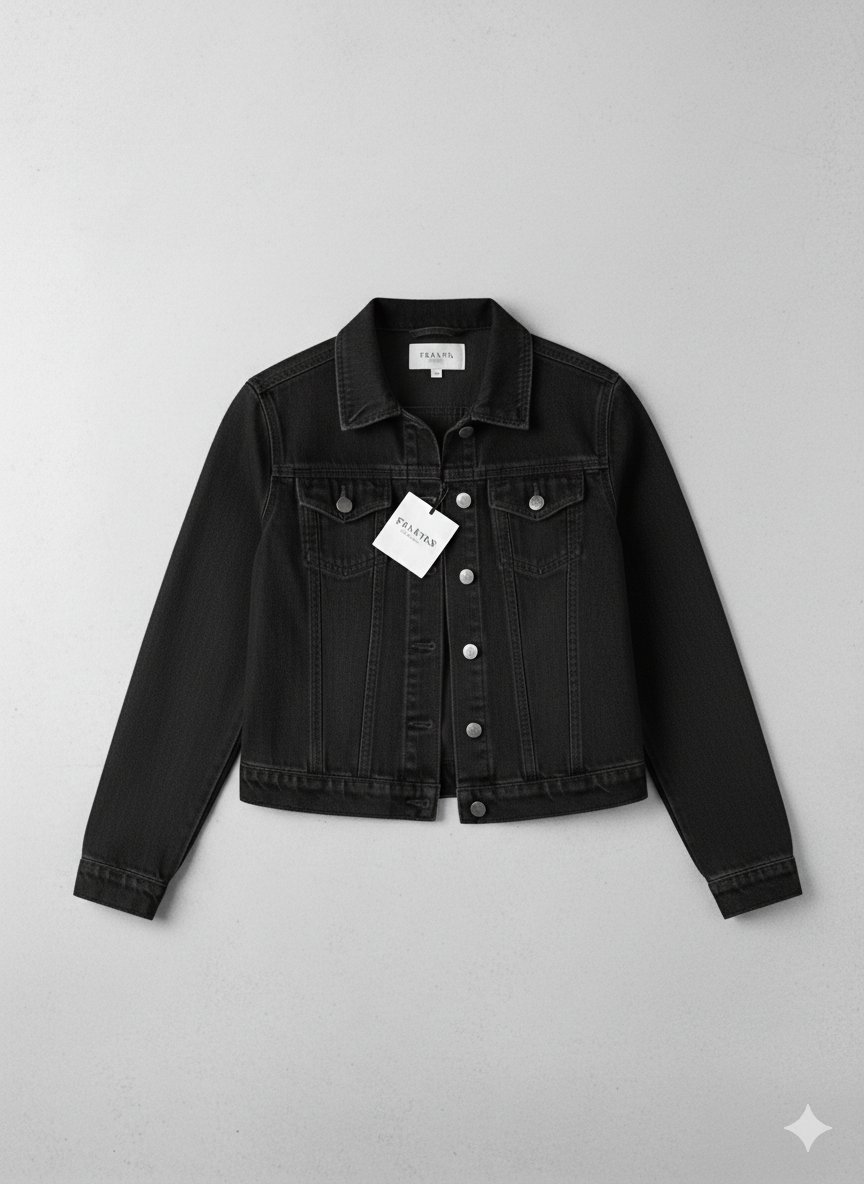 Dark Aura Cropped Denim Jacket