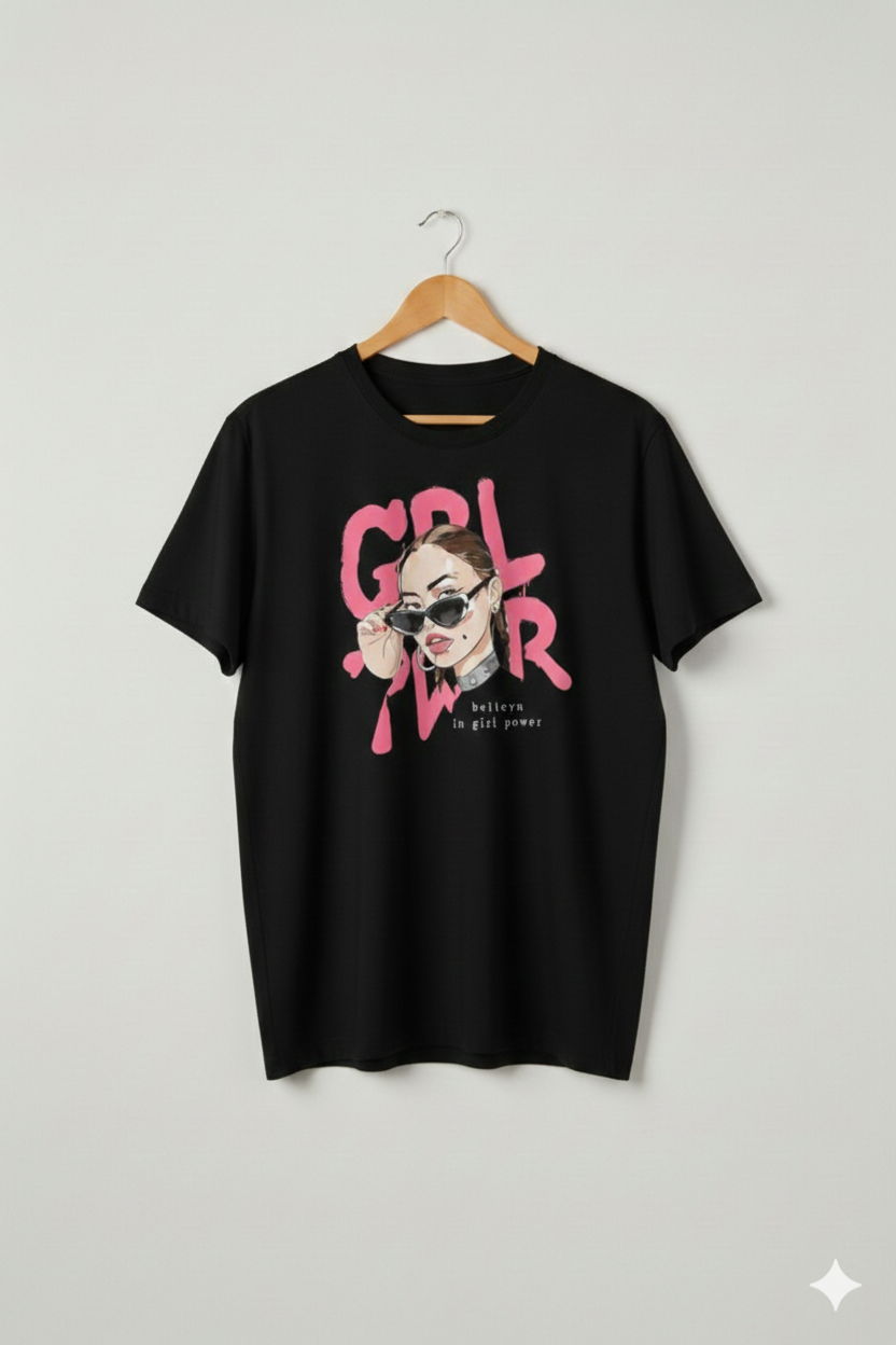 GRL PWR: The Essential Graphic Oversized Tee
