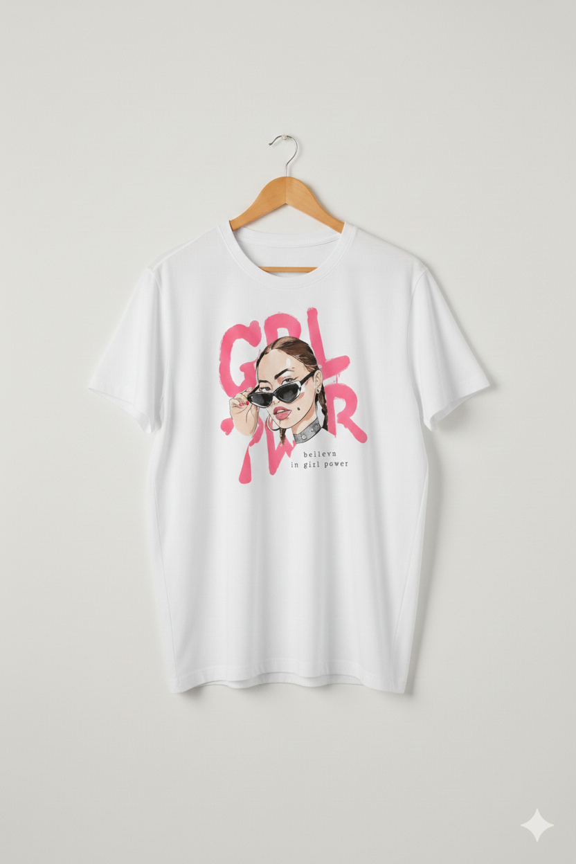 GRL PWR: The Essential Graphic Oversized Tee
