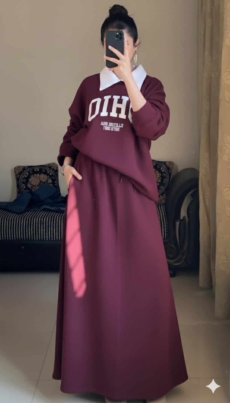 Modern Modest Baggy Winter Skirt Outfit
