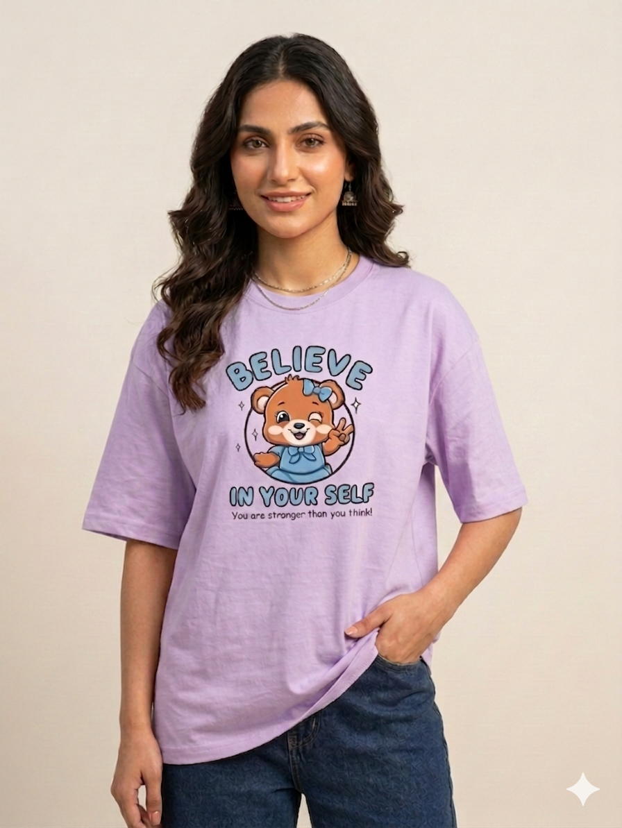 "Believe in Yourself" Oversized Tee
