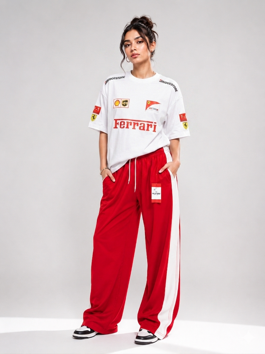 Trackstar Ferrari Oversized Streetwear Set