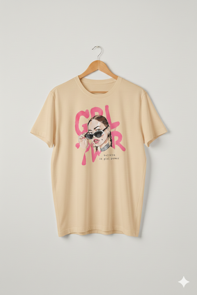 GRL PWR: The Essential Graphic Oversized Tee