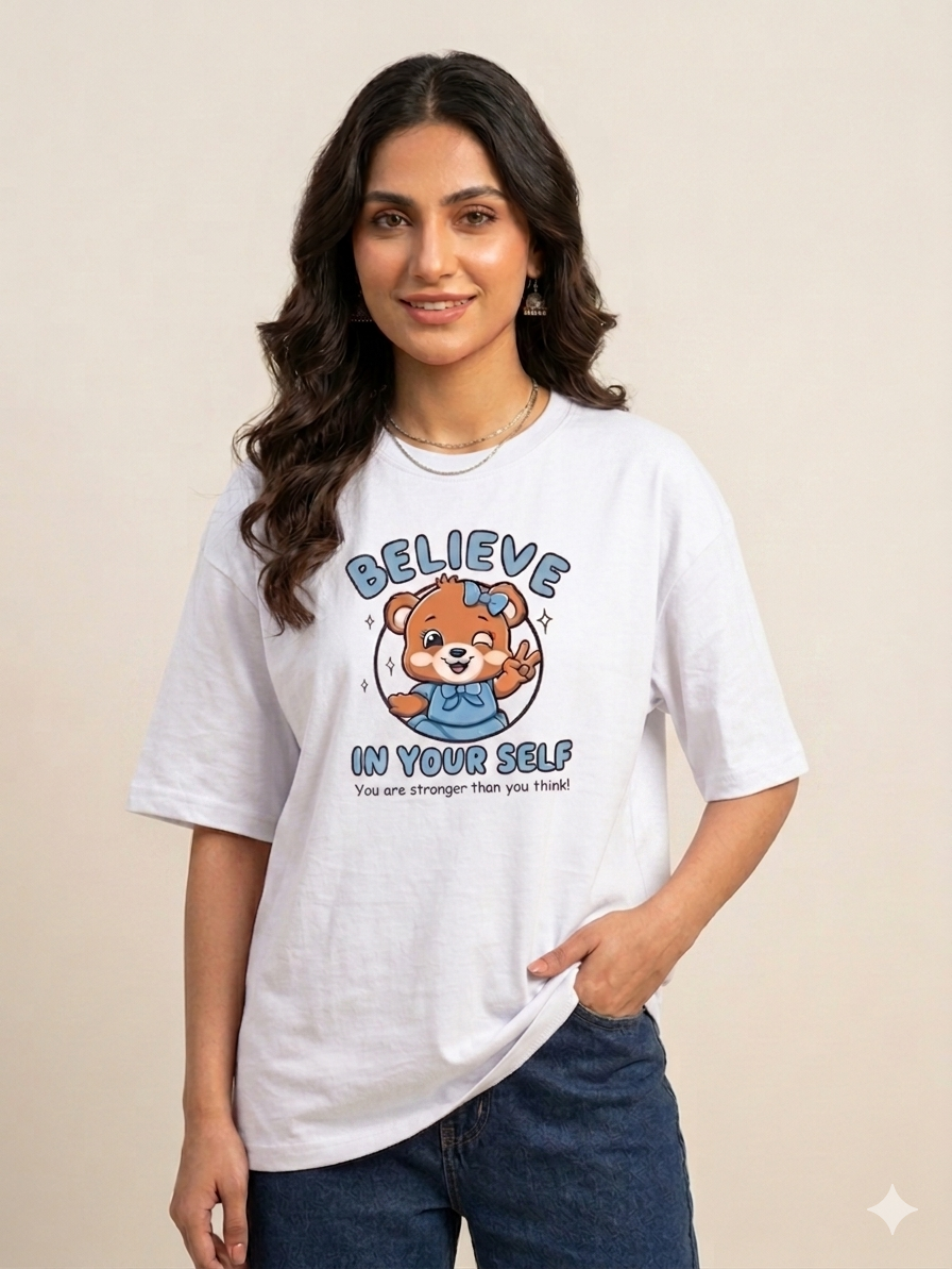 "Believe in Yourself" Oversized Tee