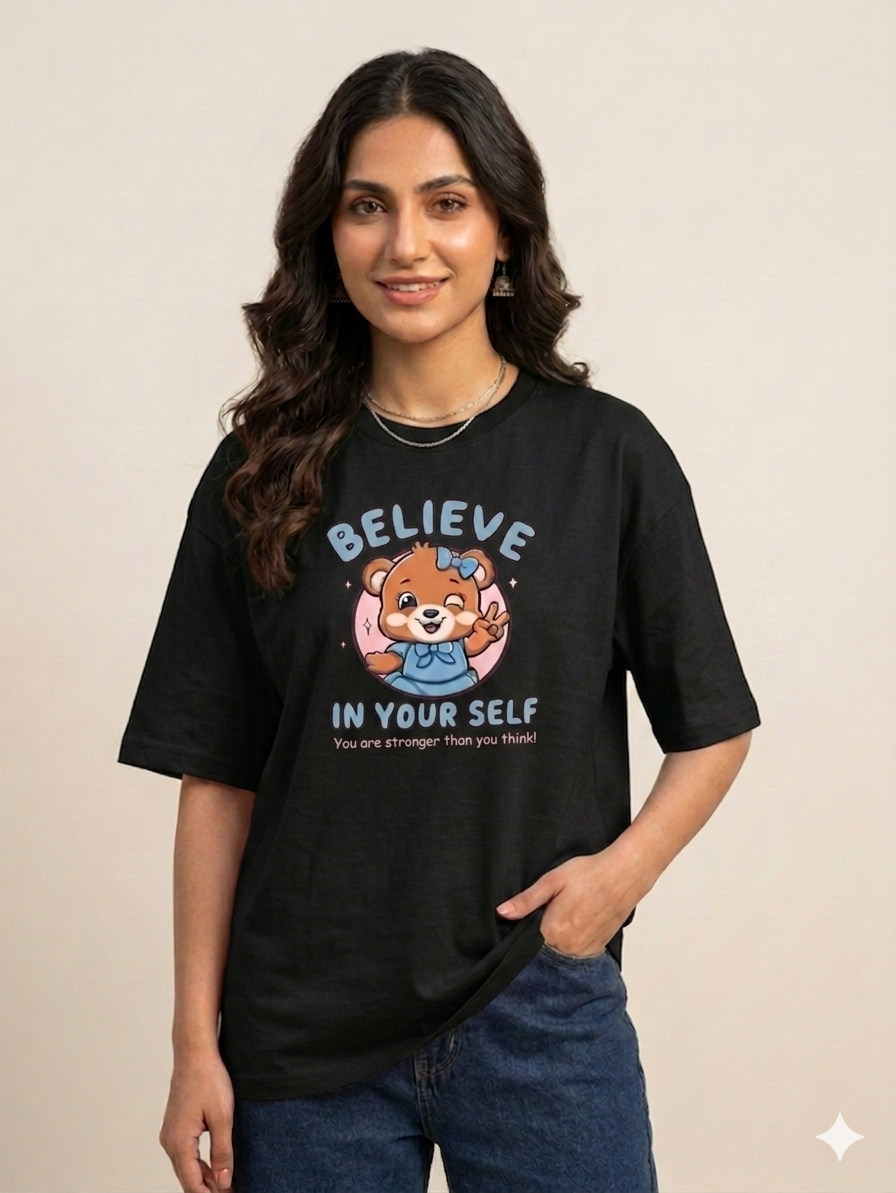 "Believe in Yourself" Oversized Tee