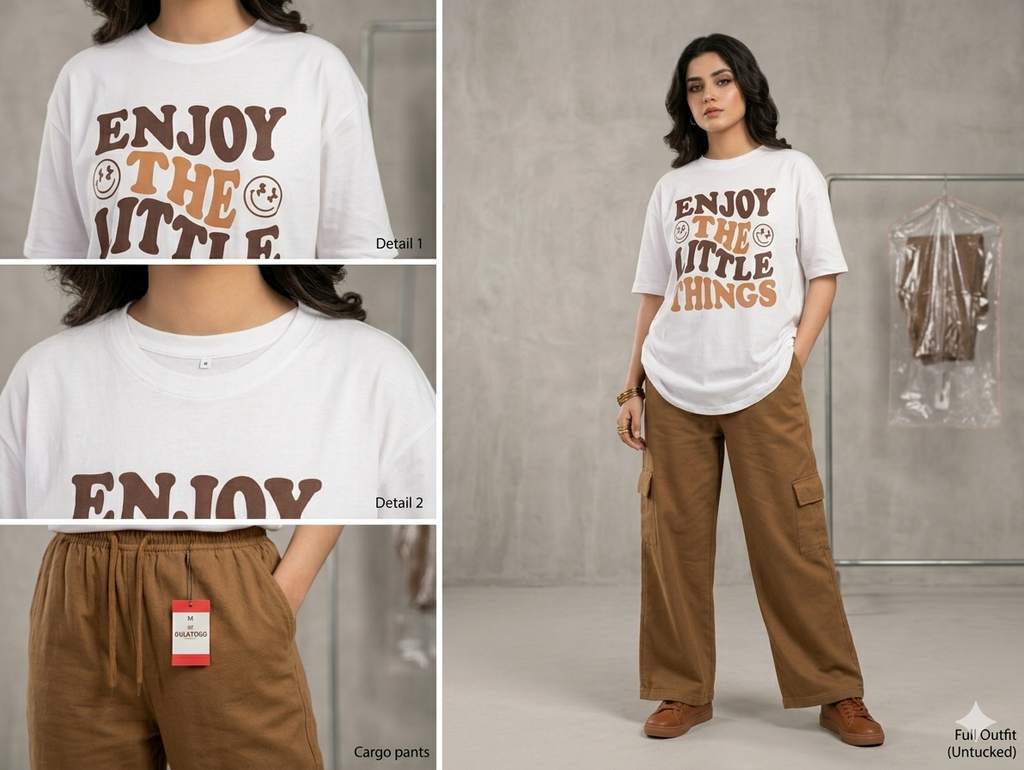 "Enjoy The Little Things" Cargo Co-ord Set