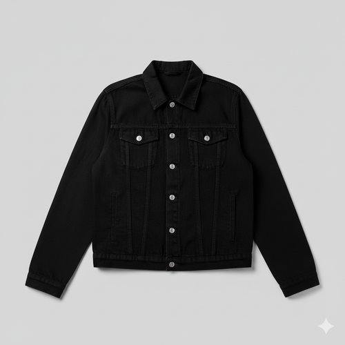 "Classic Women's Black Denim Jacket – Timeless & Versatile Outerwear"